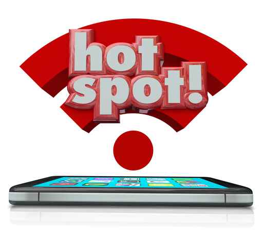Hotspot Smart Phone Wifi Wireless Internet Online Signal Broadca