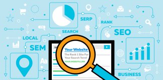 SEO - Search Engine Optimization - Concept with Laptop and Magnifying Glass