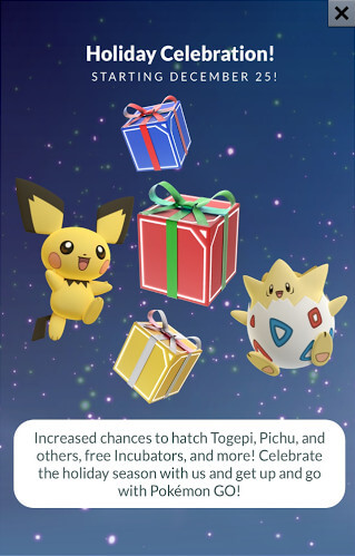 Pokemon GO świąteczny event