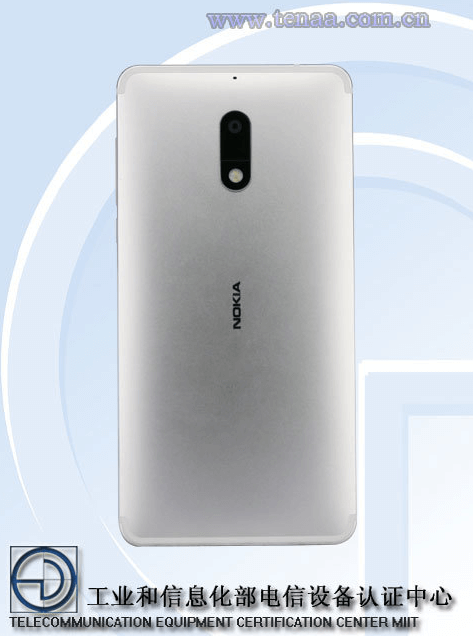 srebrna Nokia 6