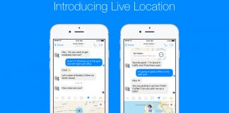 Facebook messenger Live Location