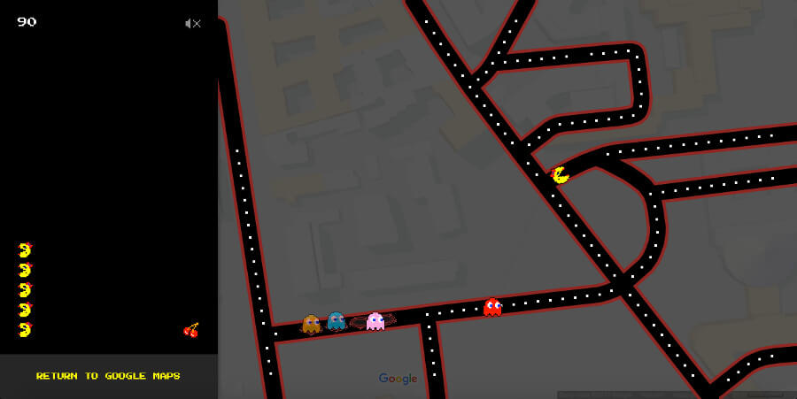 Google Maps Pac-Man