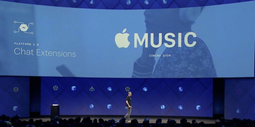 apple music facebook messenger