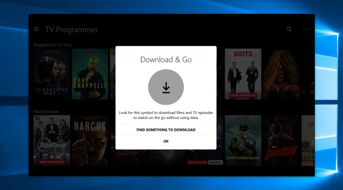 Netflix offline Windows 10