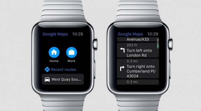 Google Maps Apple Watch
