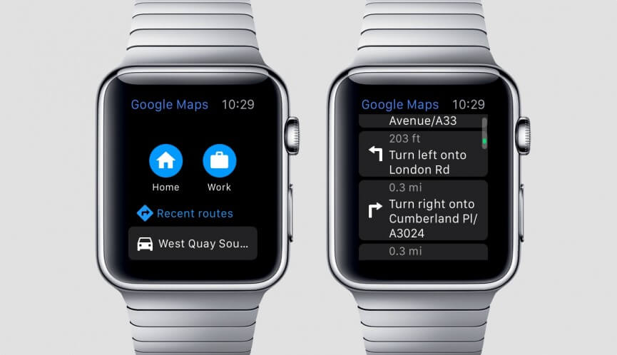 Google Maps Apple Watch