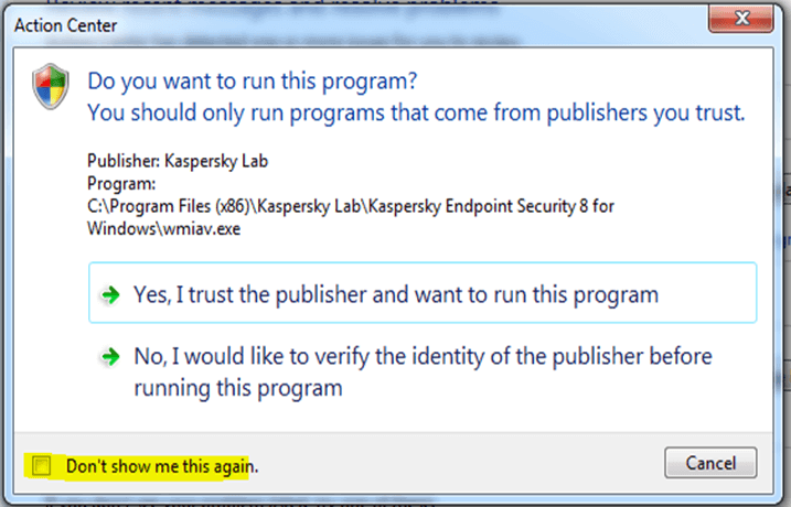 Kaspersky Lab Windows 10