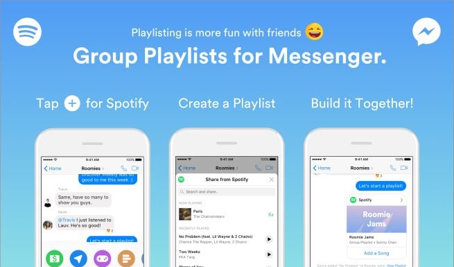 spotify, messenger, spotify chat, imusic, grupowe playlisty