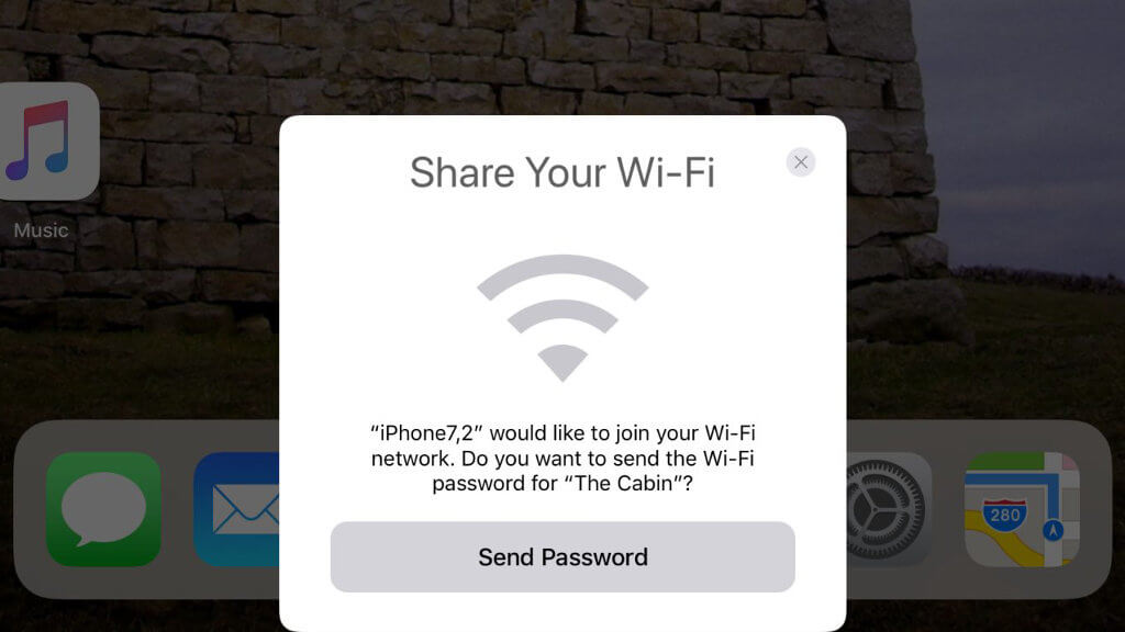 iOS 11 udostępnianie Wi-Fi