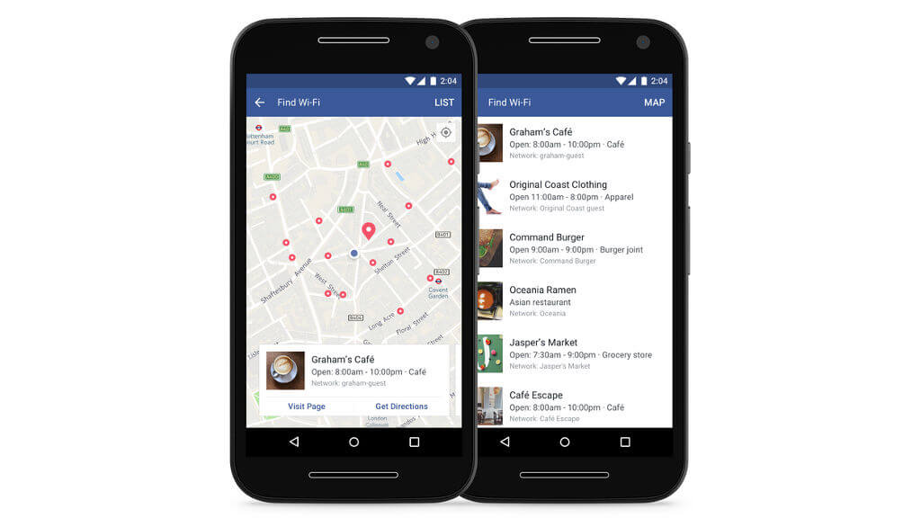 Facebook Znajdź Wi-Fi