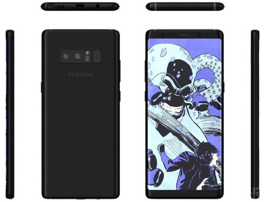 Samsung Galaxy Note 8 render