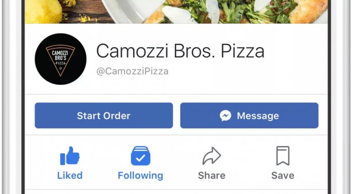 Facebook zamawianie jedzenia