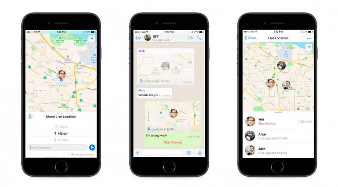 WhatsApp również wprowadza dzielenie się lokalizacją na żywo WhatsApp
