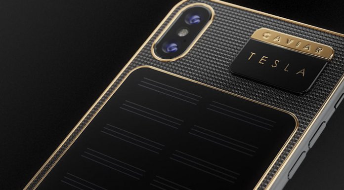 iPhone X Tesla posiada wstawki z 24 karatowego złota oraz panel słoneczny iPhone X Tesla