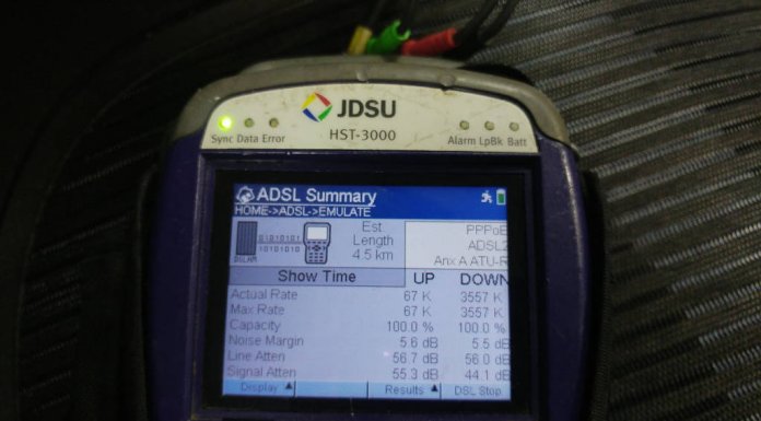 Internet po mokrym sznurku, dosłownie ADSL sznurek