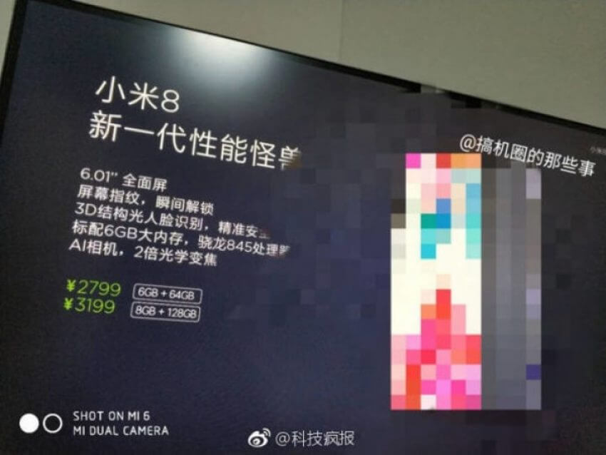 Xiaomi Mi 8 ceny