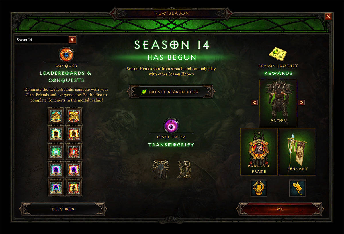 Diablo III sezon 14 nagrody