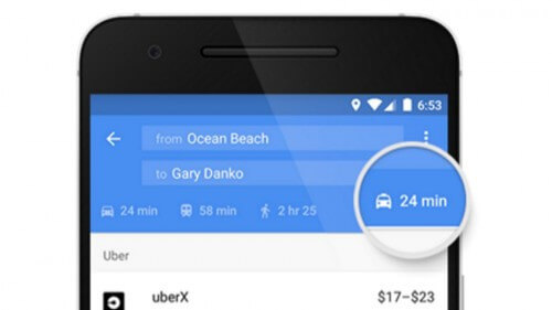 Uber Google Maps