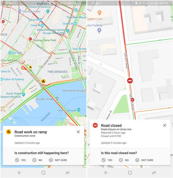 google maps waze