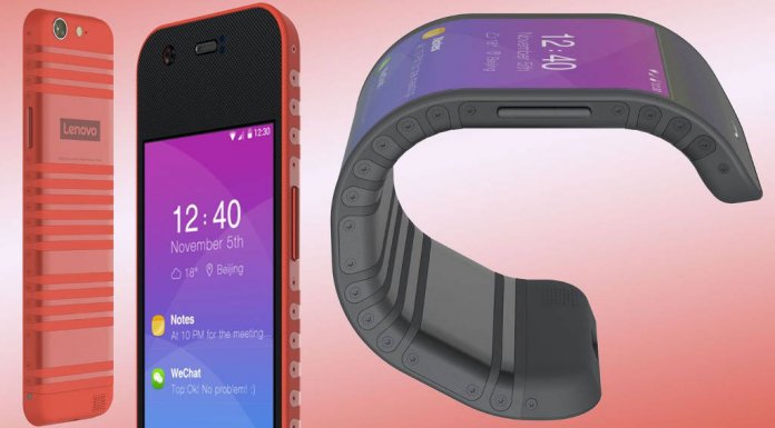 Lenovo zginany smartfon
