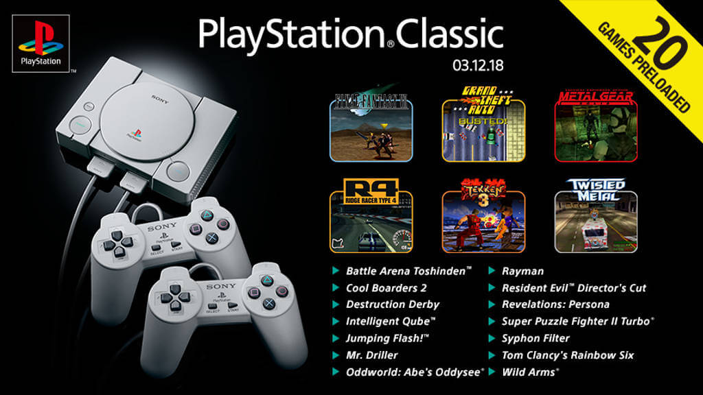 PlayStation Classic lista gier