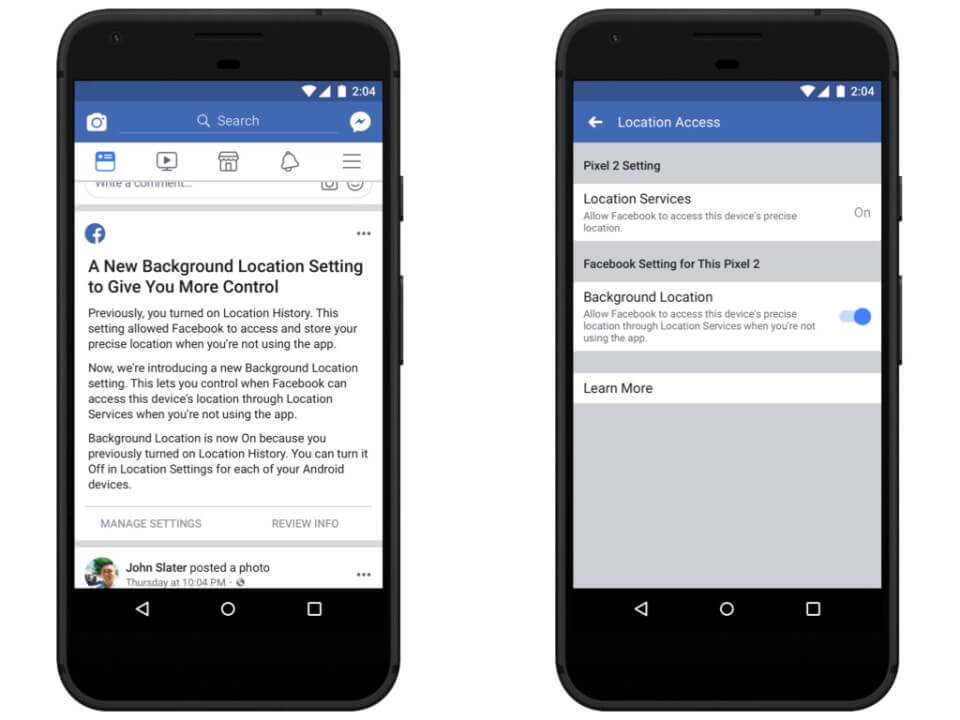 Facebook na Androidzie śledzenie lokalizacji w tle