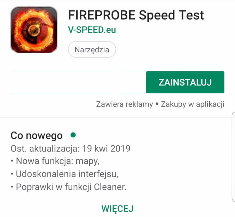 FIREPROBE Speed Test