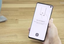 Tania folia ochronna oszukała czytnik linii papilarnych w Galaxy S10 Samsung Galaxy S10 czytnik linii papilarnych