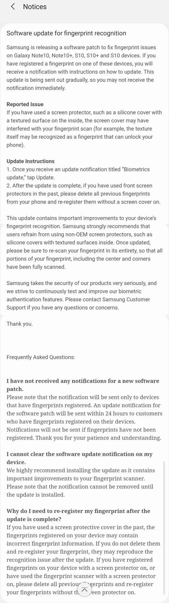 Samsung fix