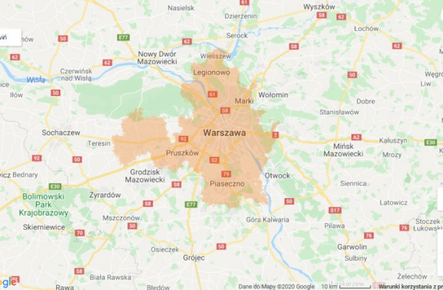 zasięg 5G Warszawa