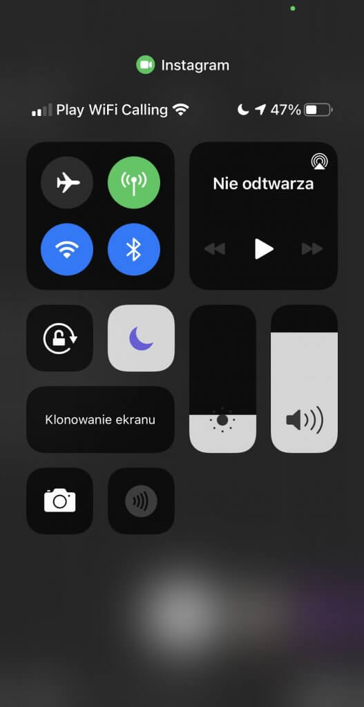 Kropka w iOS 14