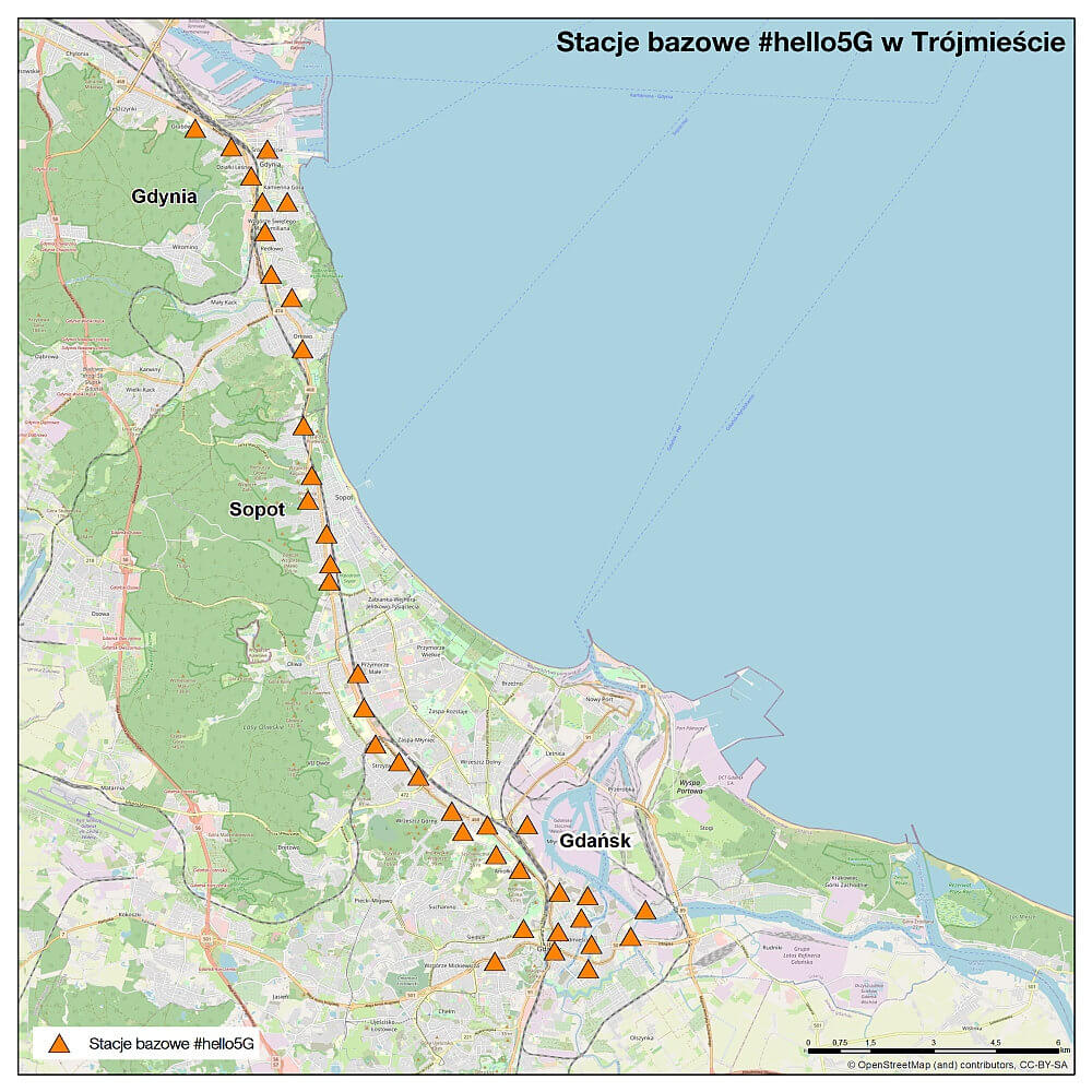 Orange stacje bazowe 5G Trójmiasto