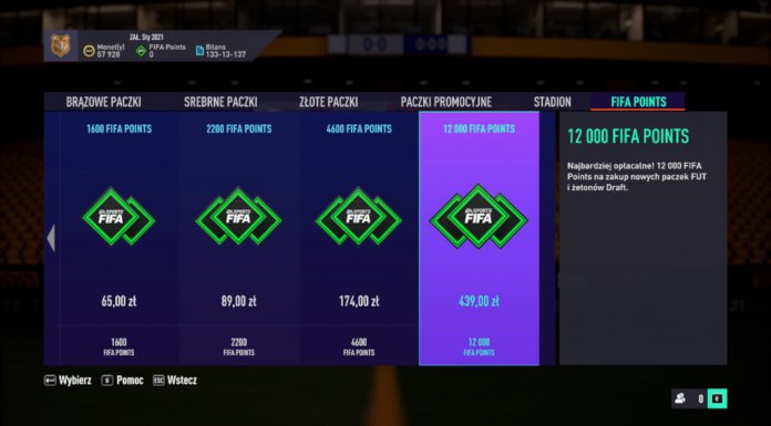 FIFA Ultimate Team - punkty 2